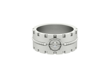 NAUTICAL ROPE COMPASS RING