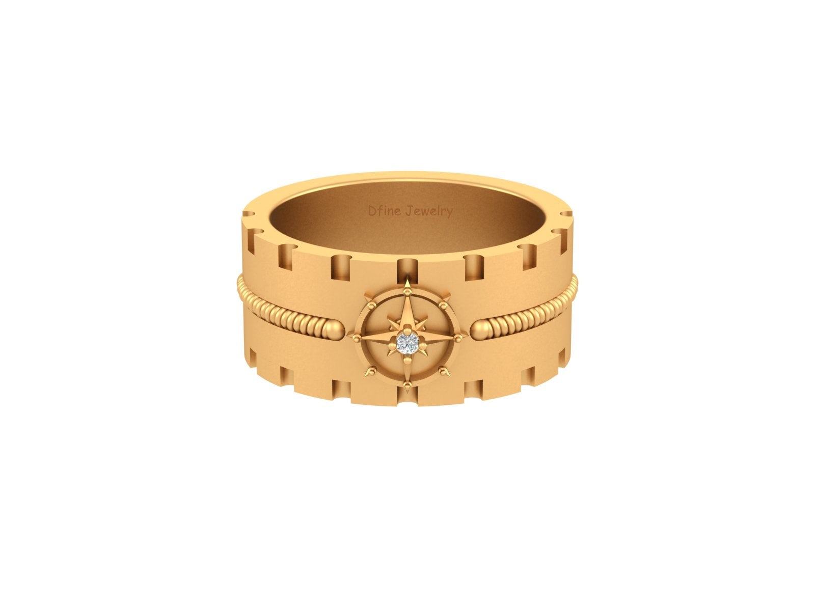 NAUTICAL ROPE COMPASS RING