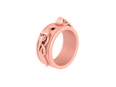 Skull Engagement Ring Band Snake and Skull Ring Gothic Jewelry