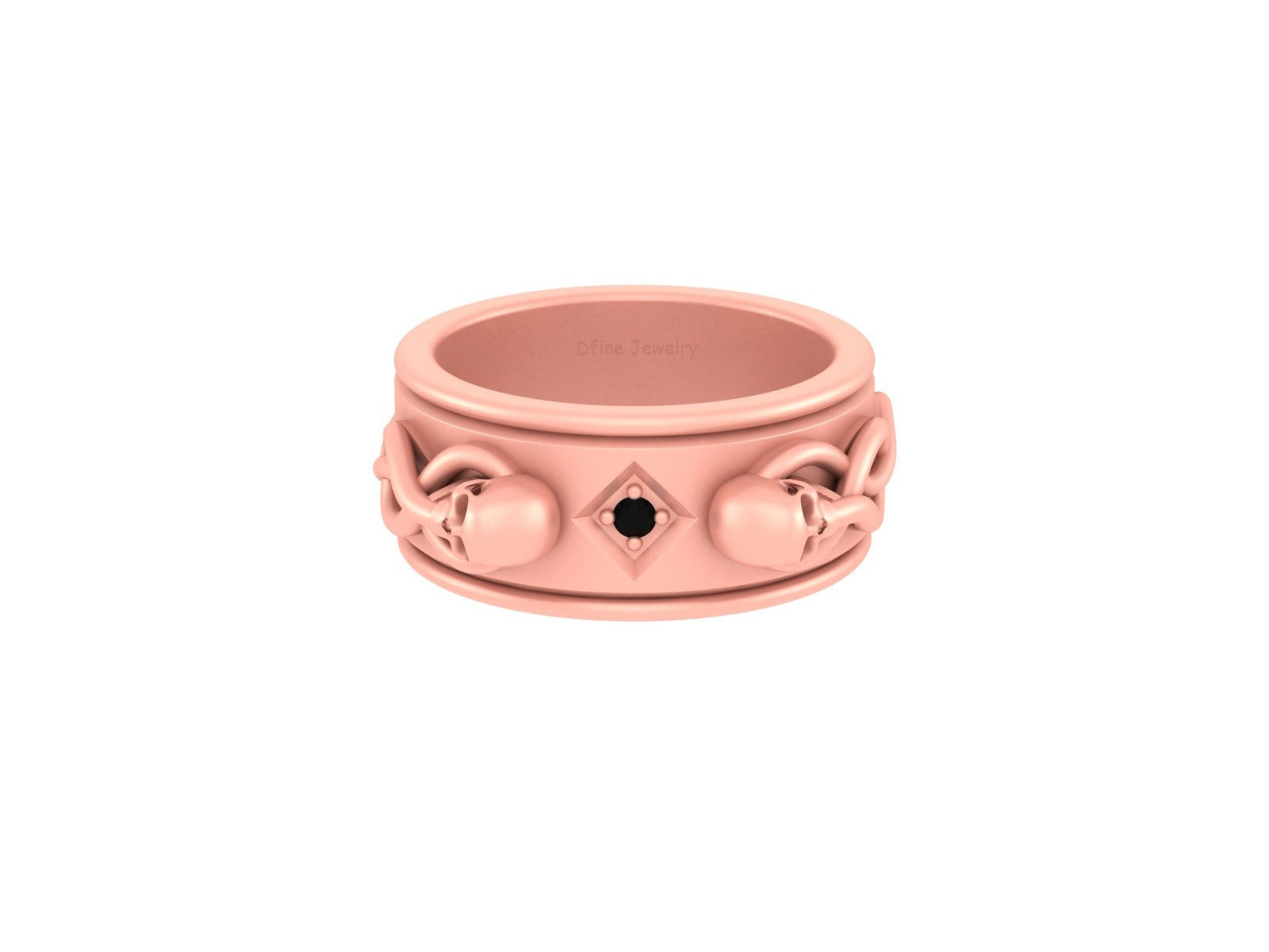 SKULL ENGAGEMENT RING BAND