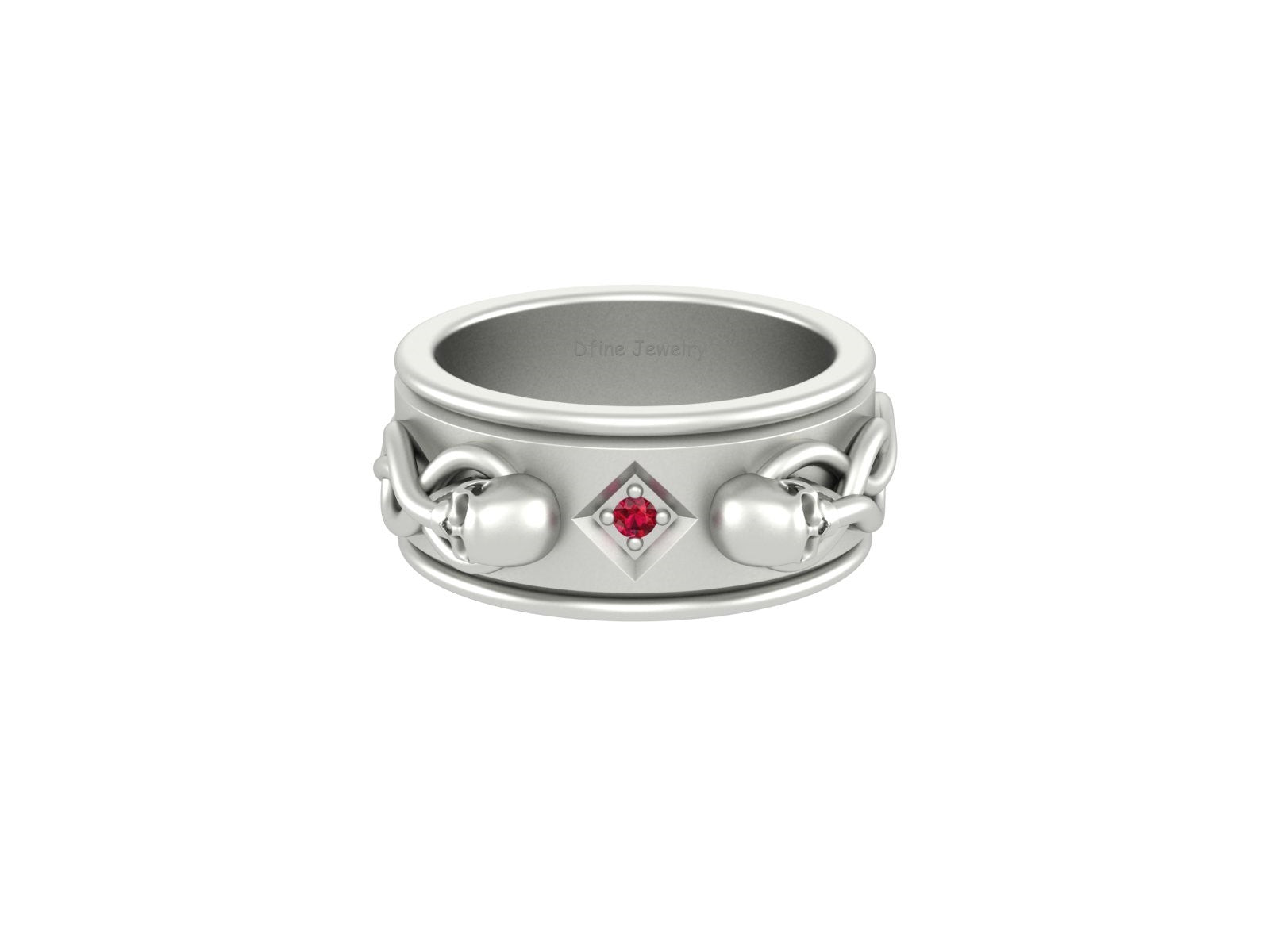 SNAKE AND SKULL RING