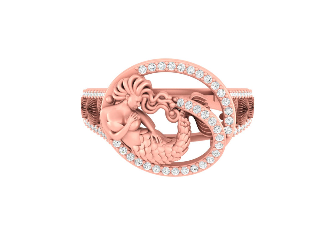 MERMAID ENGAGEMENT RING WOMEN