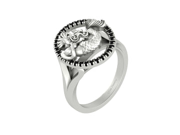 MARINE AQUATIC CREATURE MERMAID ENGAGEMENT RING