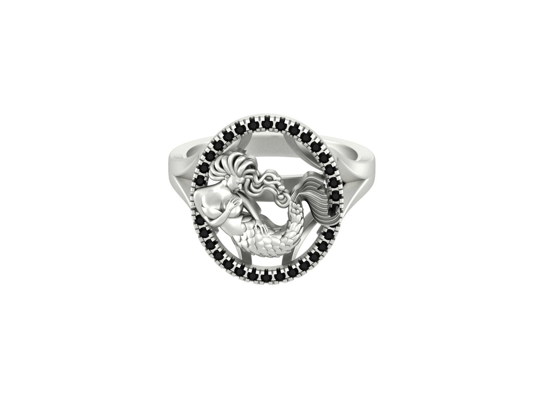 MARINE AQUATIC CREATURE MERMAID ENGAGEMENT RING