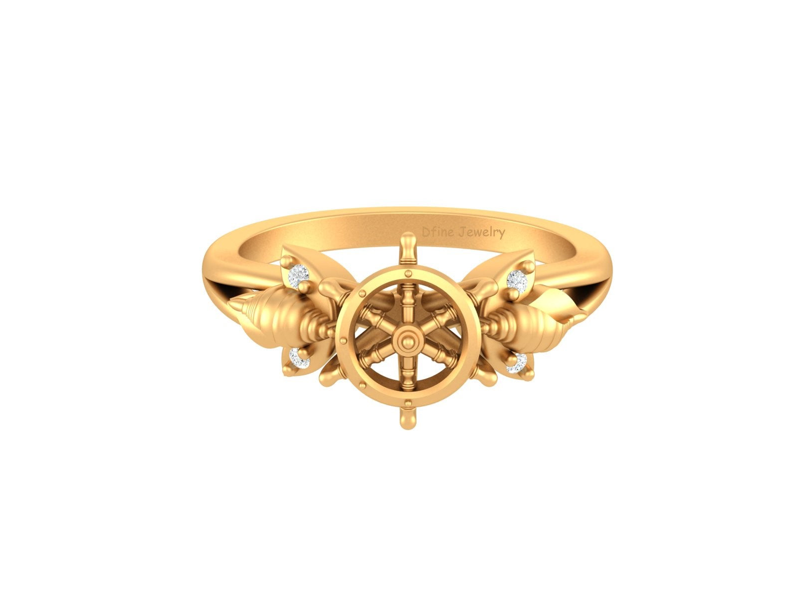 MARINE THEME ENGAGEMENT RING
