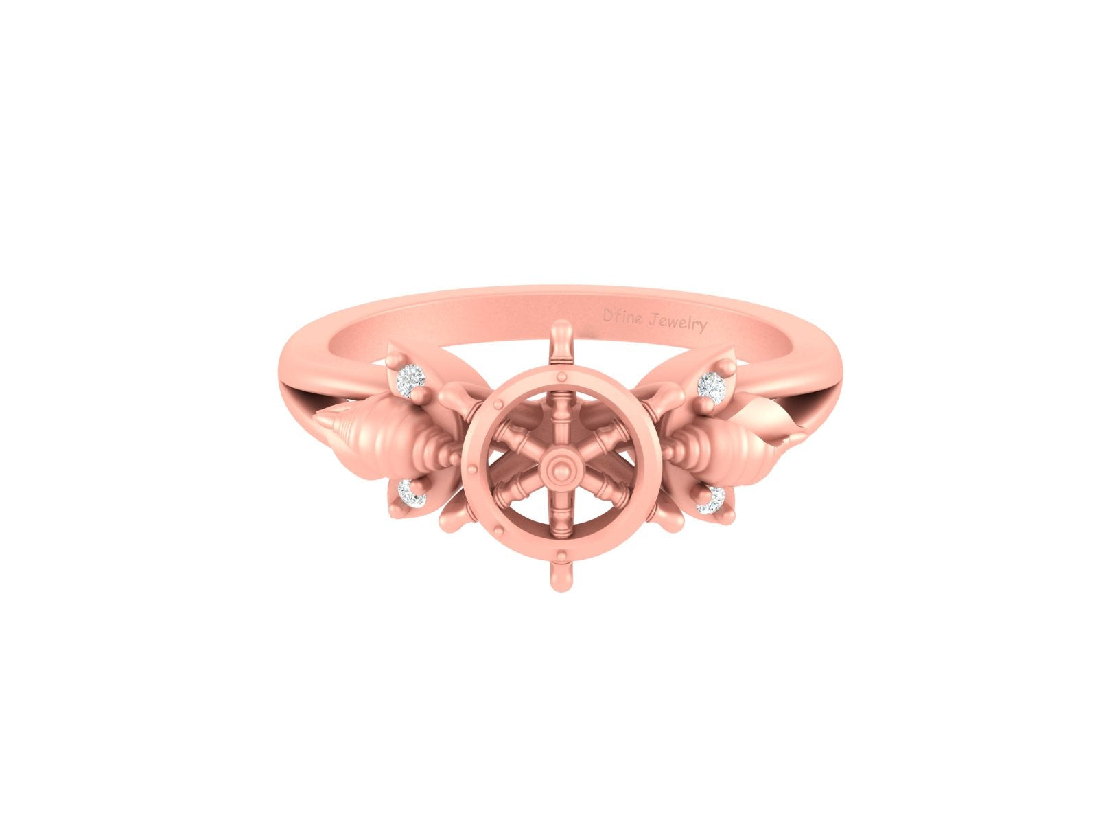 MARINE THEME ENGAGEMENT RING