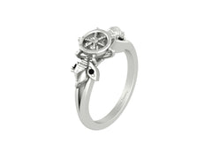 Steering Wheel Nautical Ring Seashell Wedding Ring Sea Lover's Gift