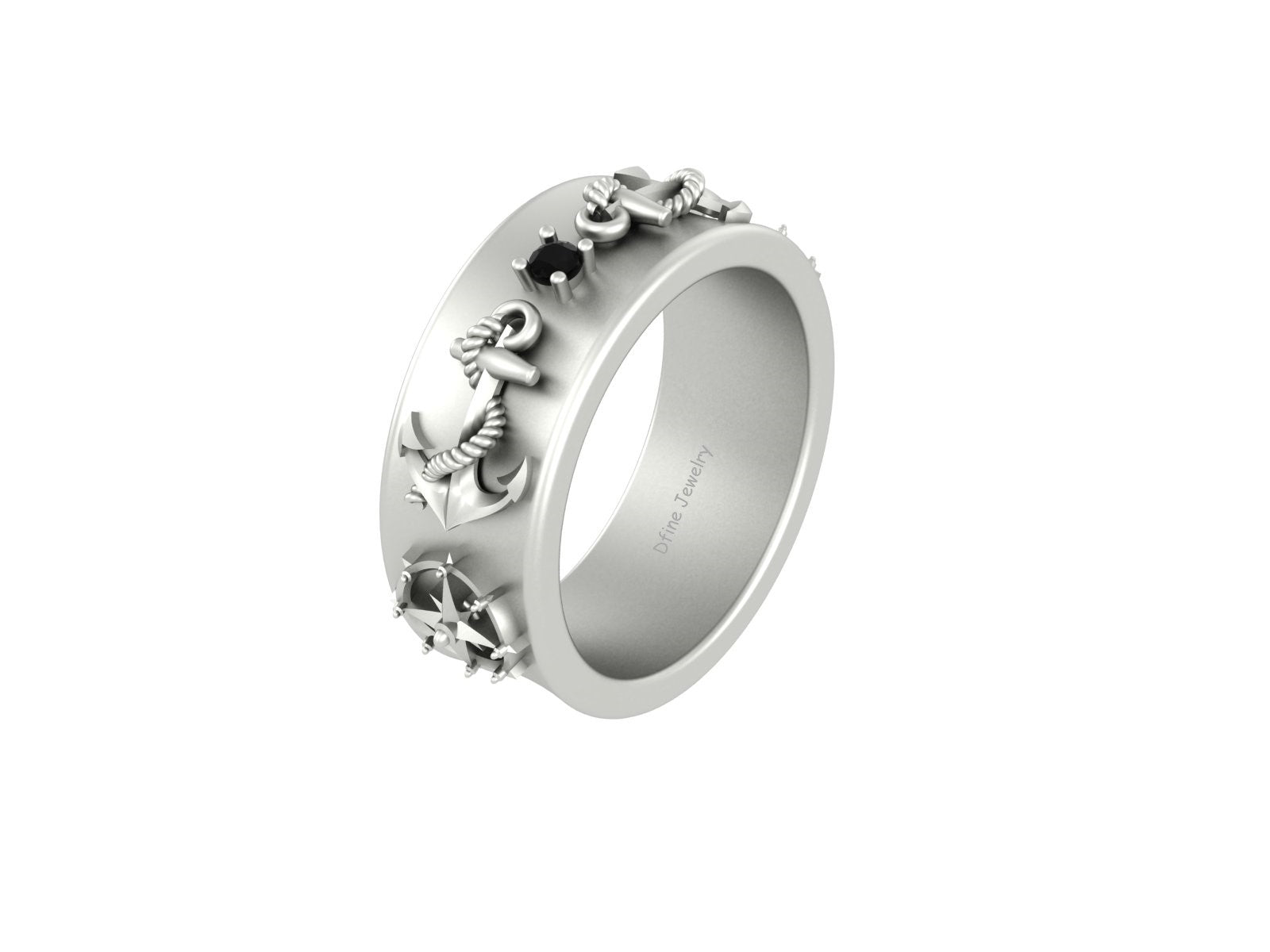 MARINE THEME NAUTICAL STAR COMPASS RING