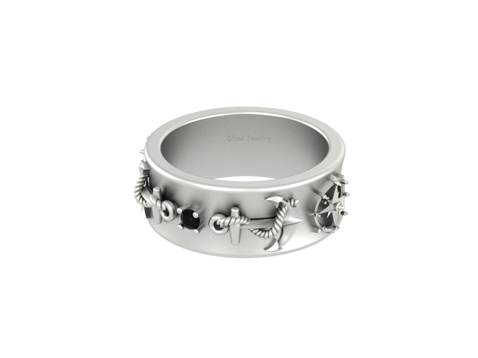 MARINE THEME NAUTICAL STAR COMPASS RING
