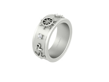 NAUTICAL ANCHOR WHEEL BAND