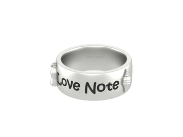 CONCH SHELL AND MESSAGE BOTTLE NAUTICAL RING