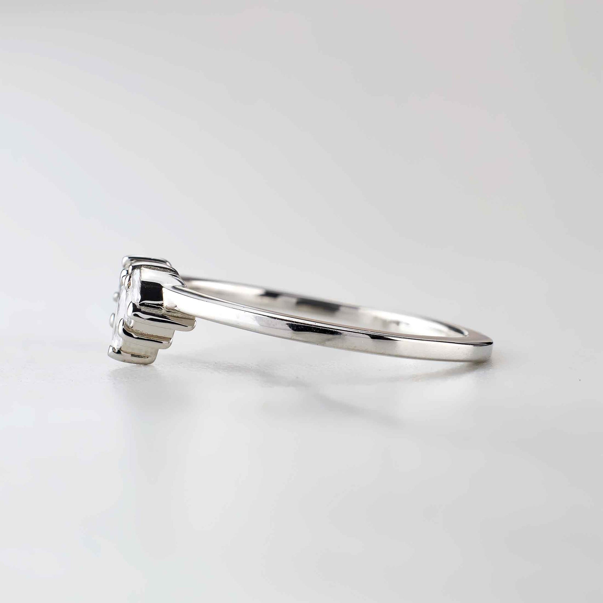 Tiara Wedding Band Marquise Cut AAA CZ Engagement Ring Enhancer