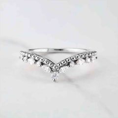 Vintage Wedding Ring Enhancer Moissanite Curved Stacking Band