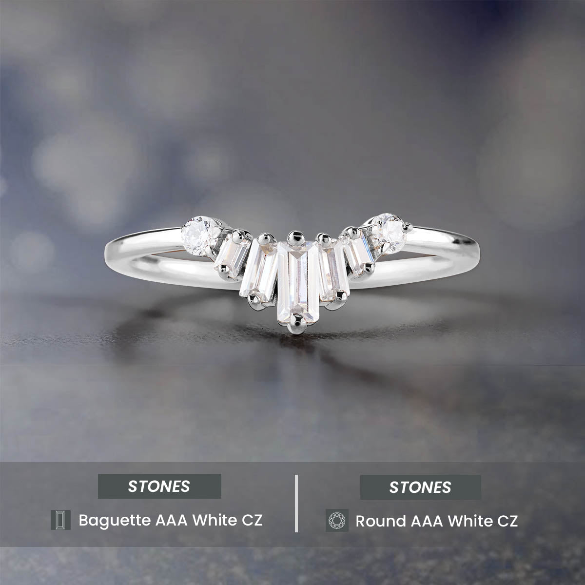 Tiara Wedding Band Ring Enhancer Engagement Stackable Rings 925 Sterling Silver