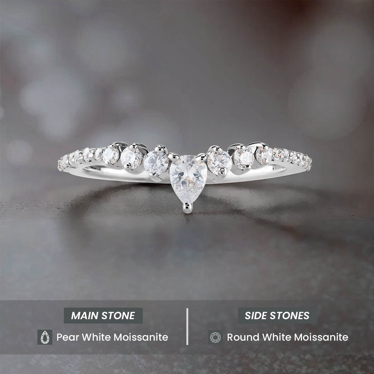 Curved Enhancer Wedding Band AAA CZ Diamond Engagement Ring Art Deco