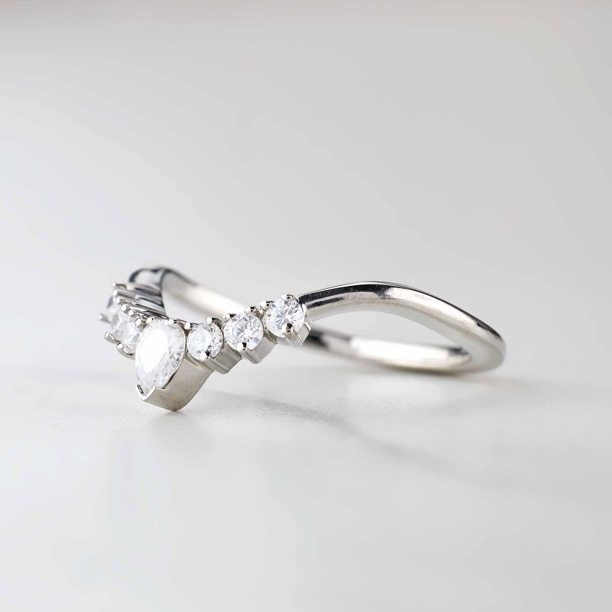 Diamond Wedding Band Enhancer Guard Stacking Promise Ring