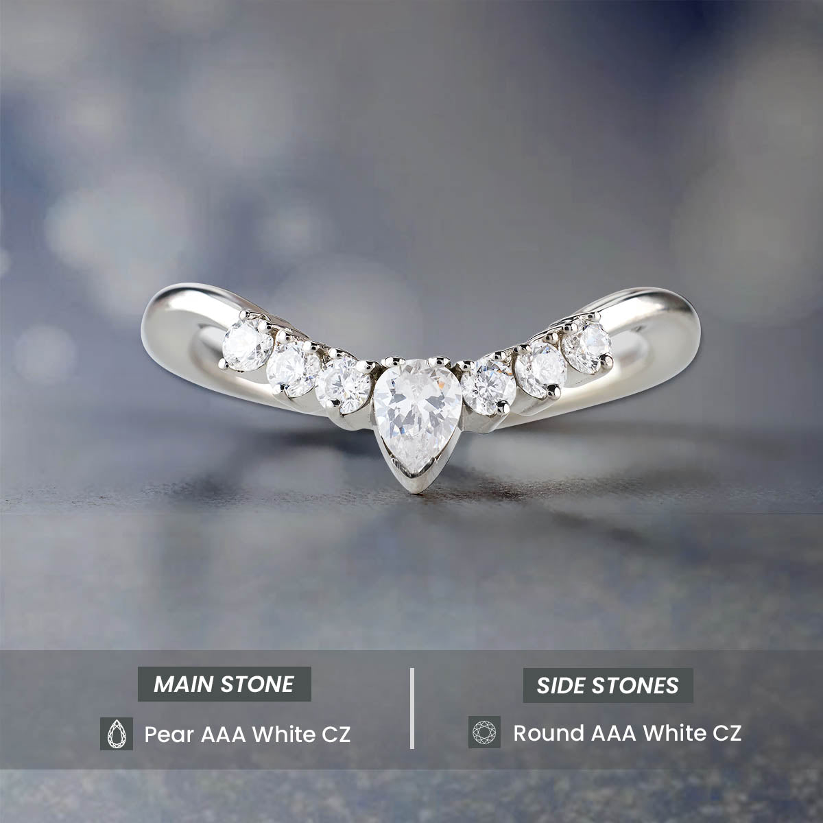 Diamond Wedding Band Enhancer Guard Stacking Promise Ring