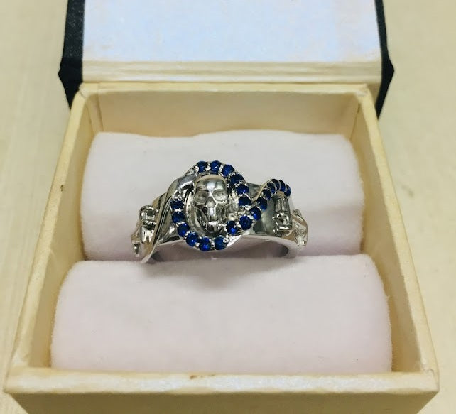 Mens Anchor Skull Band