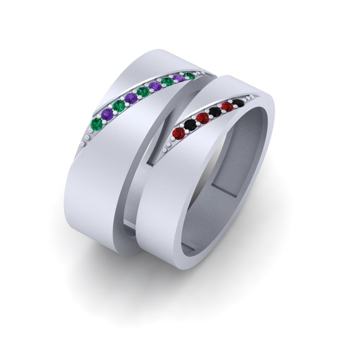 SILVER MATCHING WEDDING BANDS