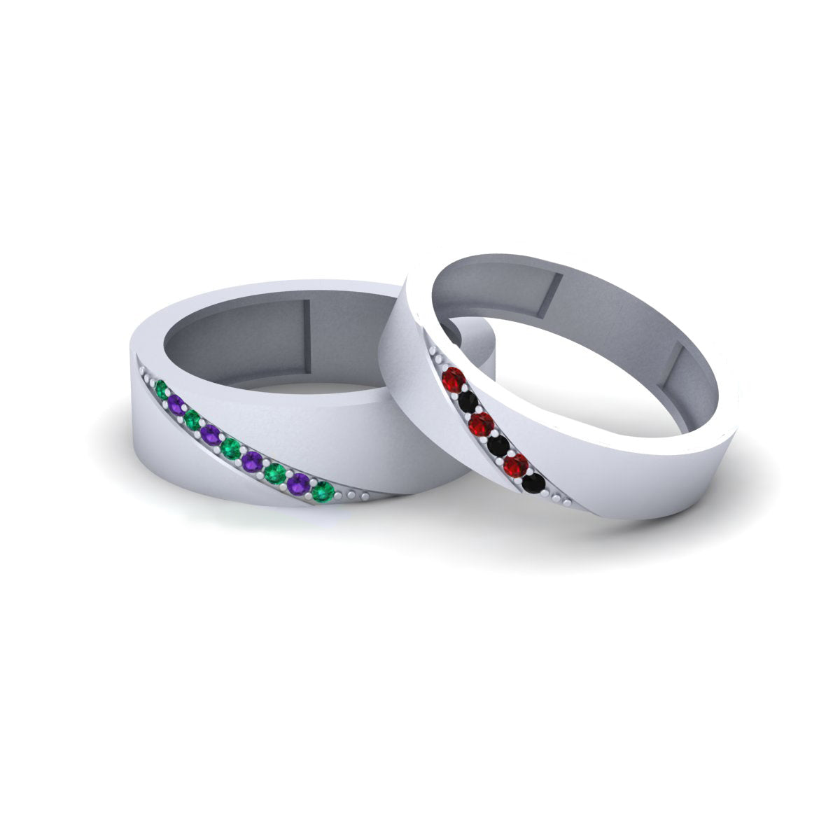 SILVER MATCHING WEDDING BANDS