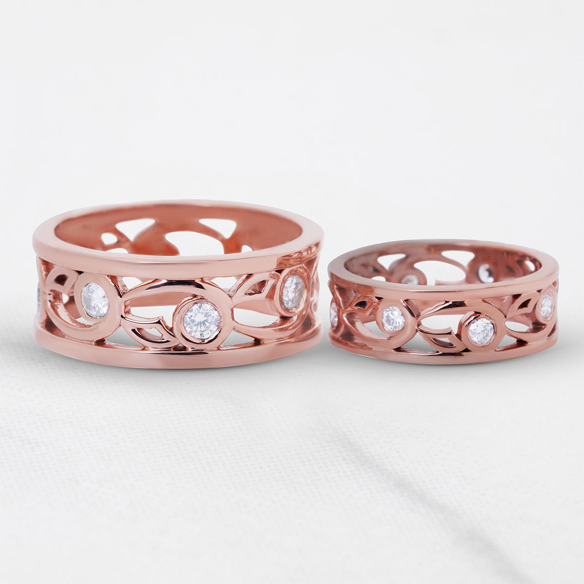 Celtic Wedding Bands for Couple Matching Promise Ring Set