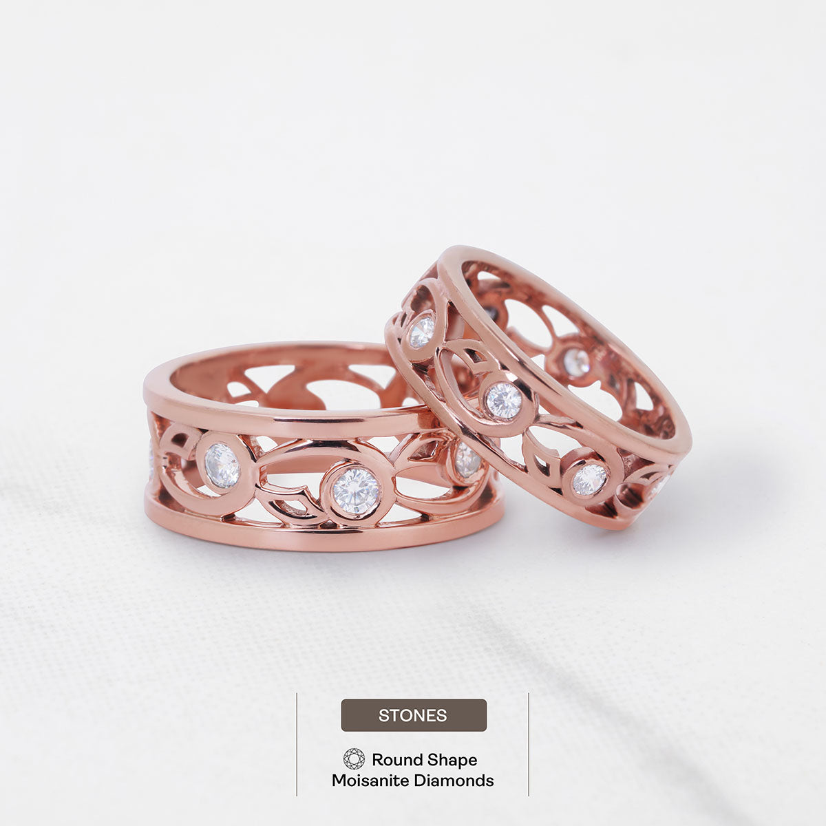 Celtic Wedding Bands for Couple Matching Promise Ring Set