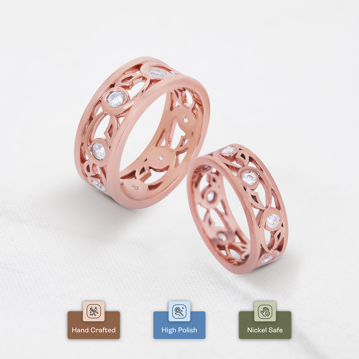Celtic Wedding Bands for Couple Matching Promise Ring Set