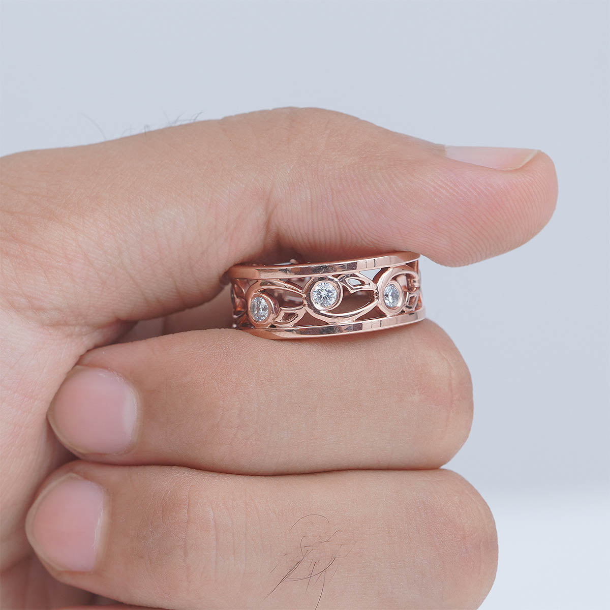 Celtic Wedding Bands for Couple Matching Promise Ring Set