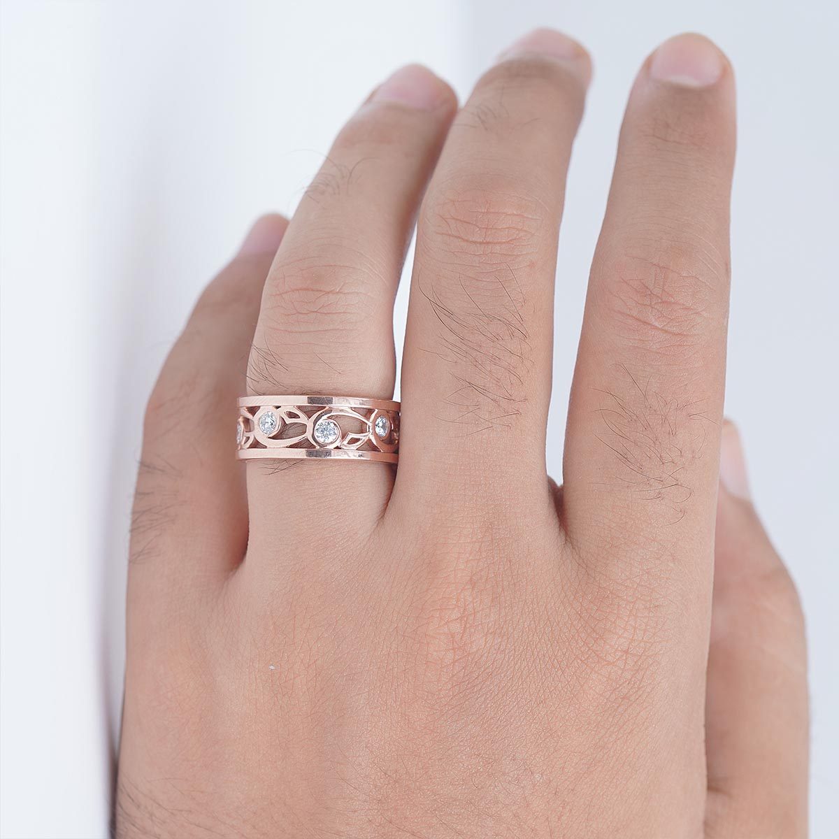 Celtic Wedding Bands for Couple Matching Promise Ring Set