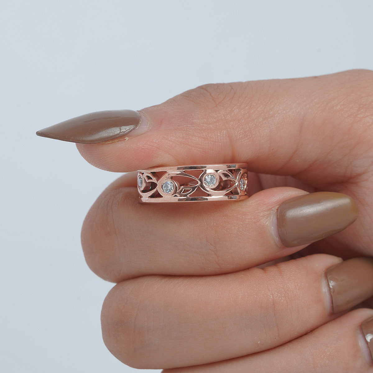 Celtic Wedding Bands for Couple Matching Promise Ring Set