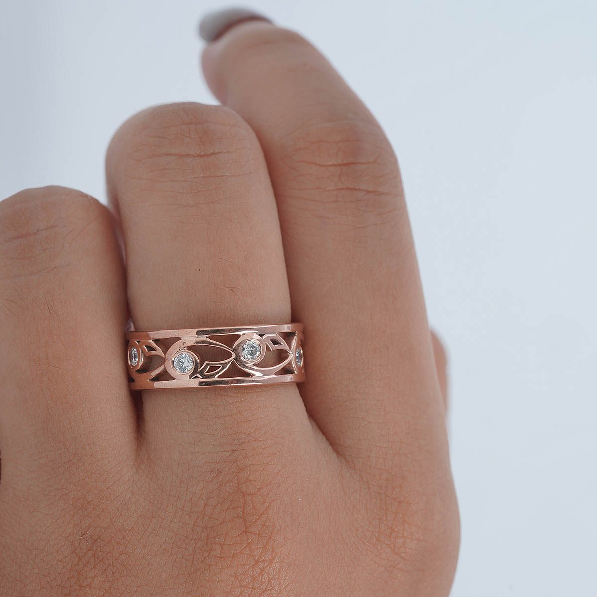 Celtic Wedding Bands for Couple Matching Promise Ring Set