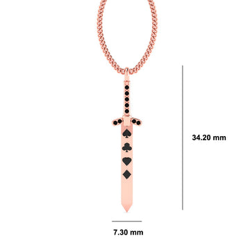 CARD SUITS SWORD PENDANT