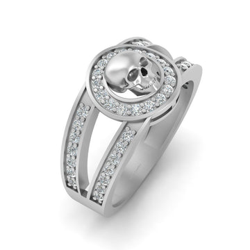 Mens Skull Wedding Ring