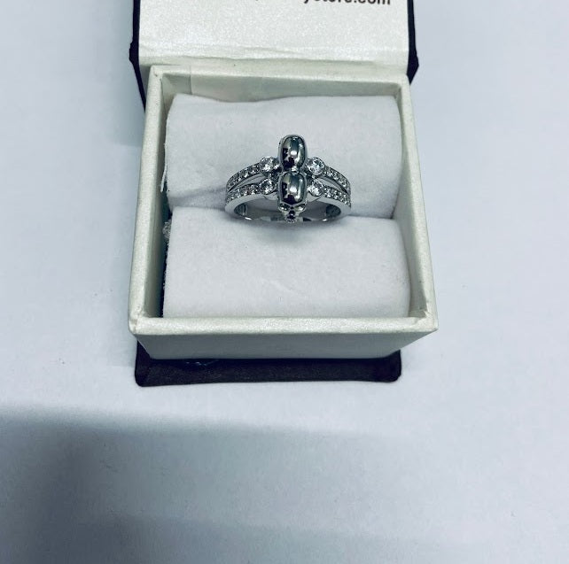 0.35TCW Diamond Skull Ring