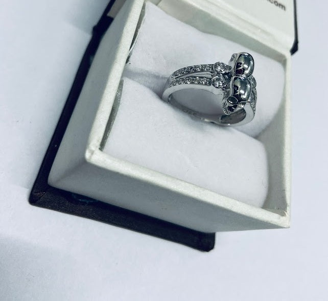 0.35TCW Diamond Skull Ring