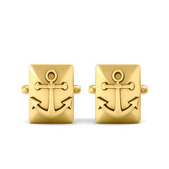 Nautical Anchor Cufflinks Solid Gold Wedding Cufflinks Suit Accessories