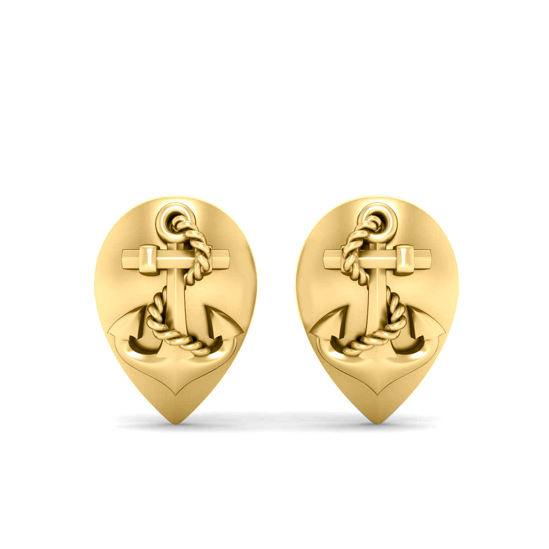 PEAR SHAPE ANCHOR CUFFLINKS