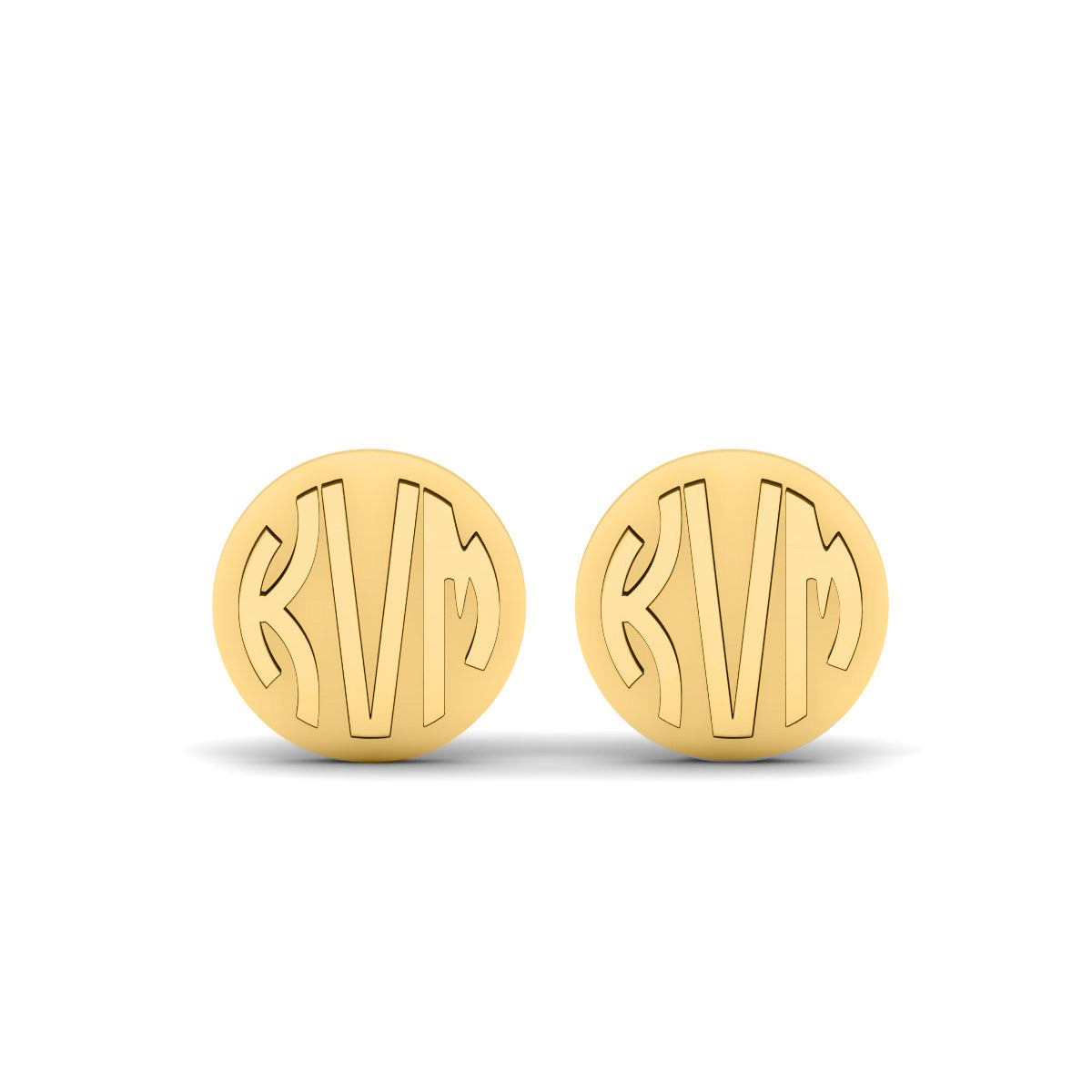 SILVER MONOGRAM CUFFLINKS