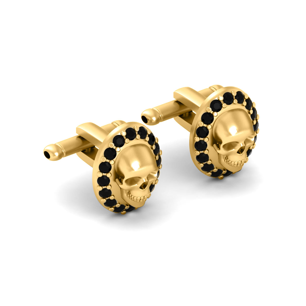 SOLID SILVER SKULL CUFFLINKS