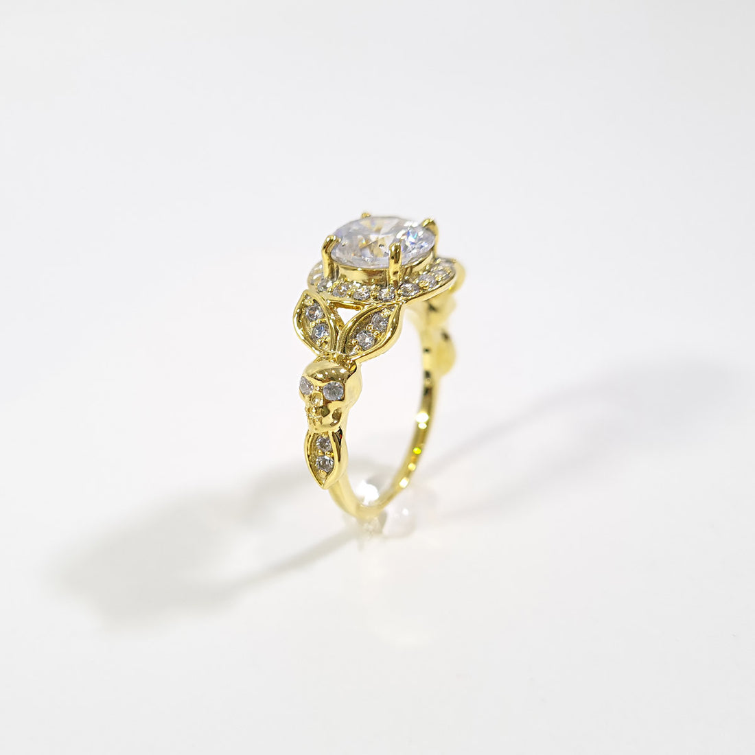 GOLD SKULL PROMISE RING