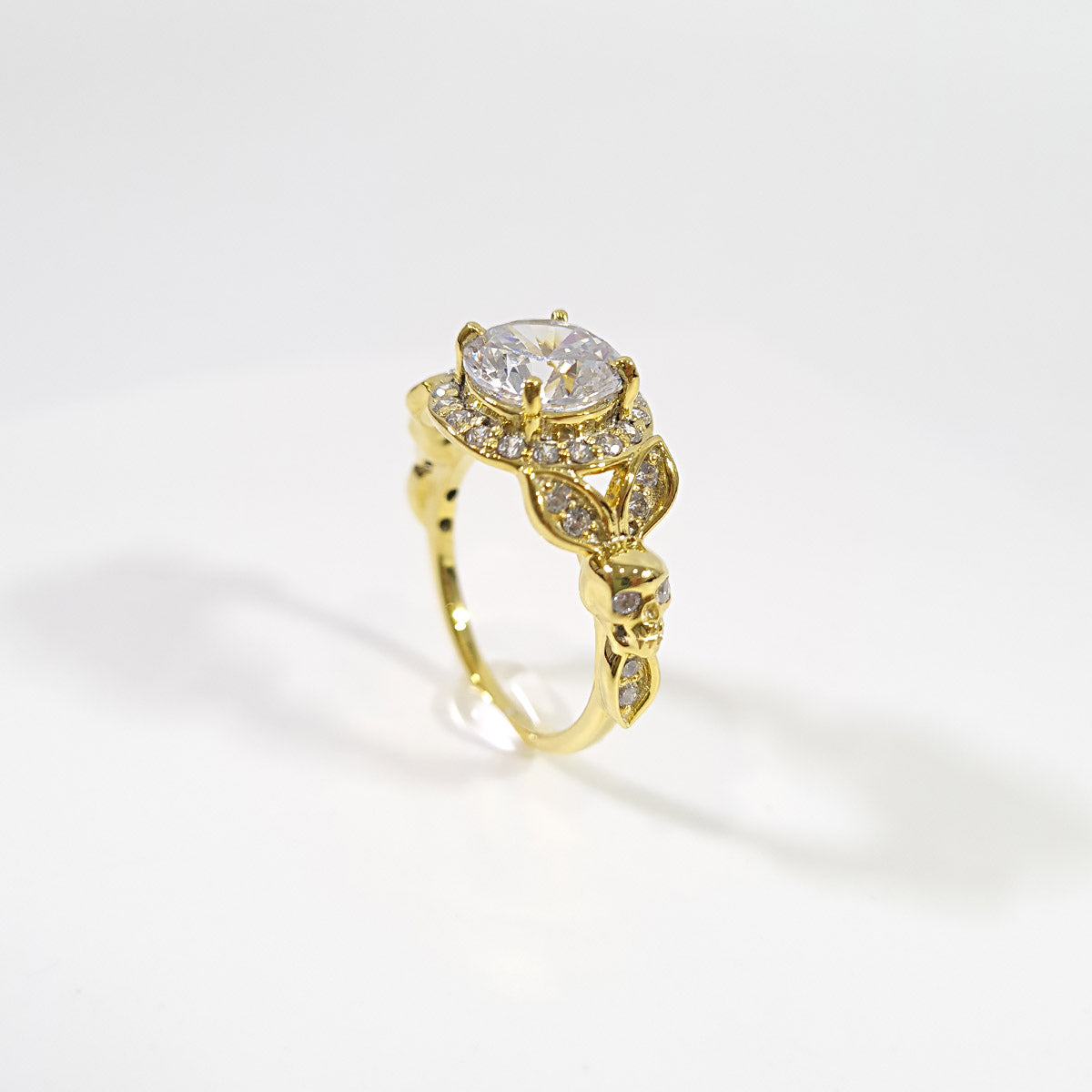 GOLD SKULL PROMISE RING