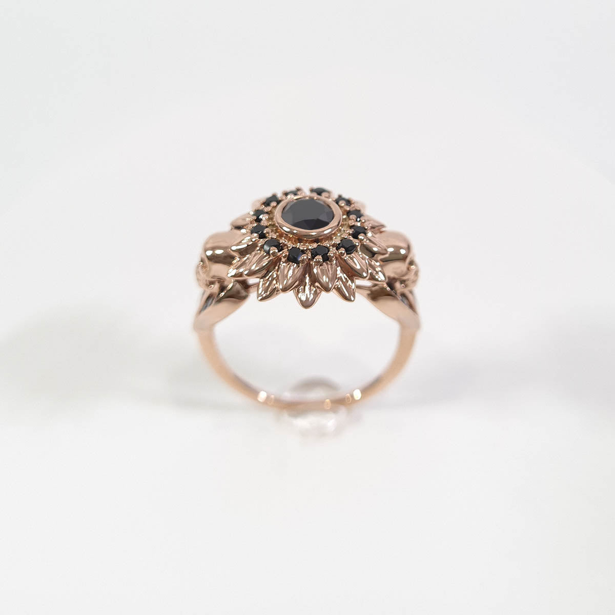 Skull Flower Engagement Ring