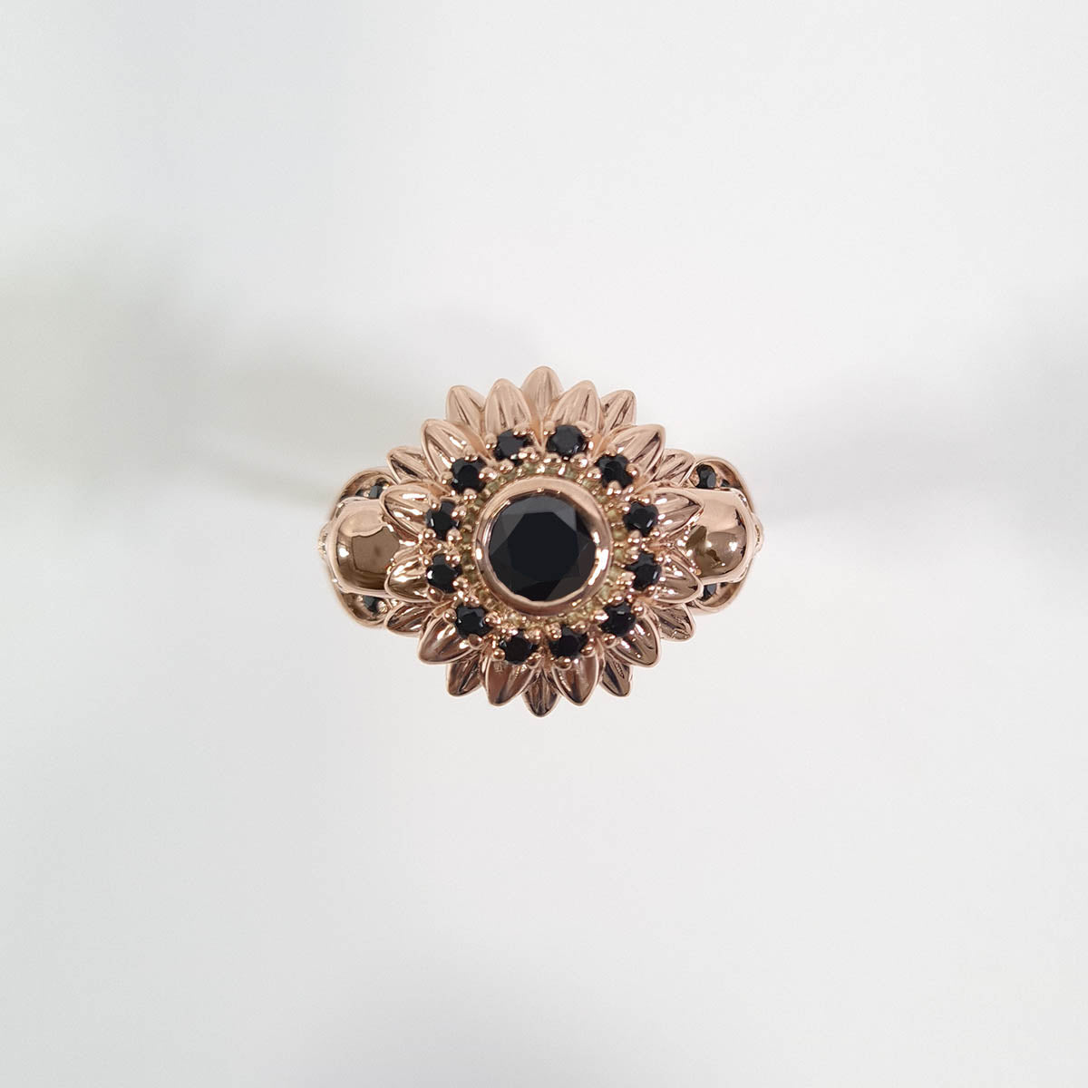 Skull Flower Engagement Ring