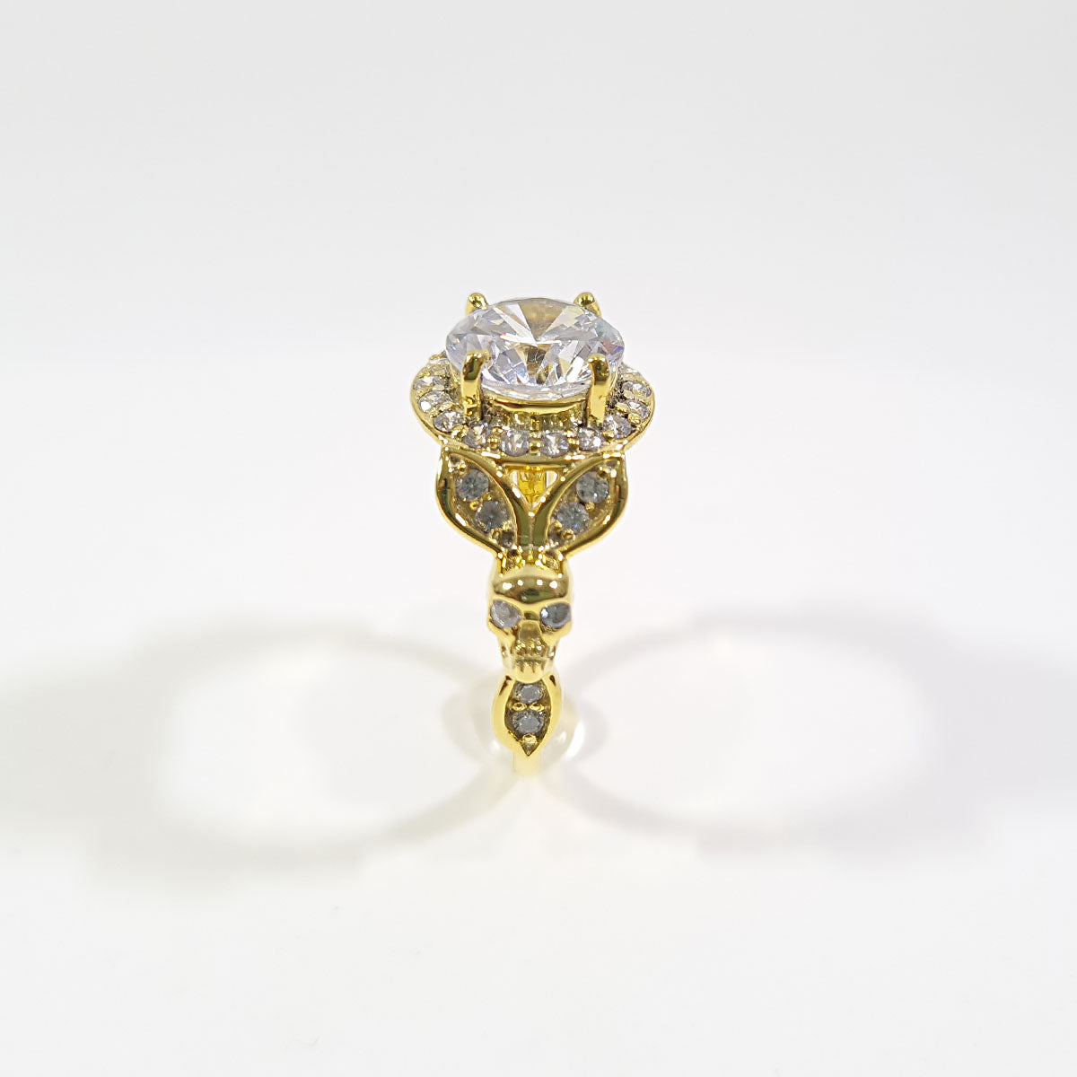 GOLD SKULL PROMISE RING