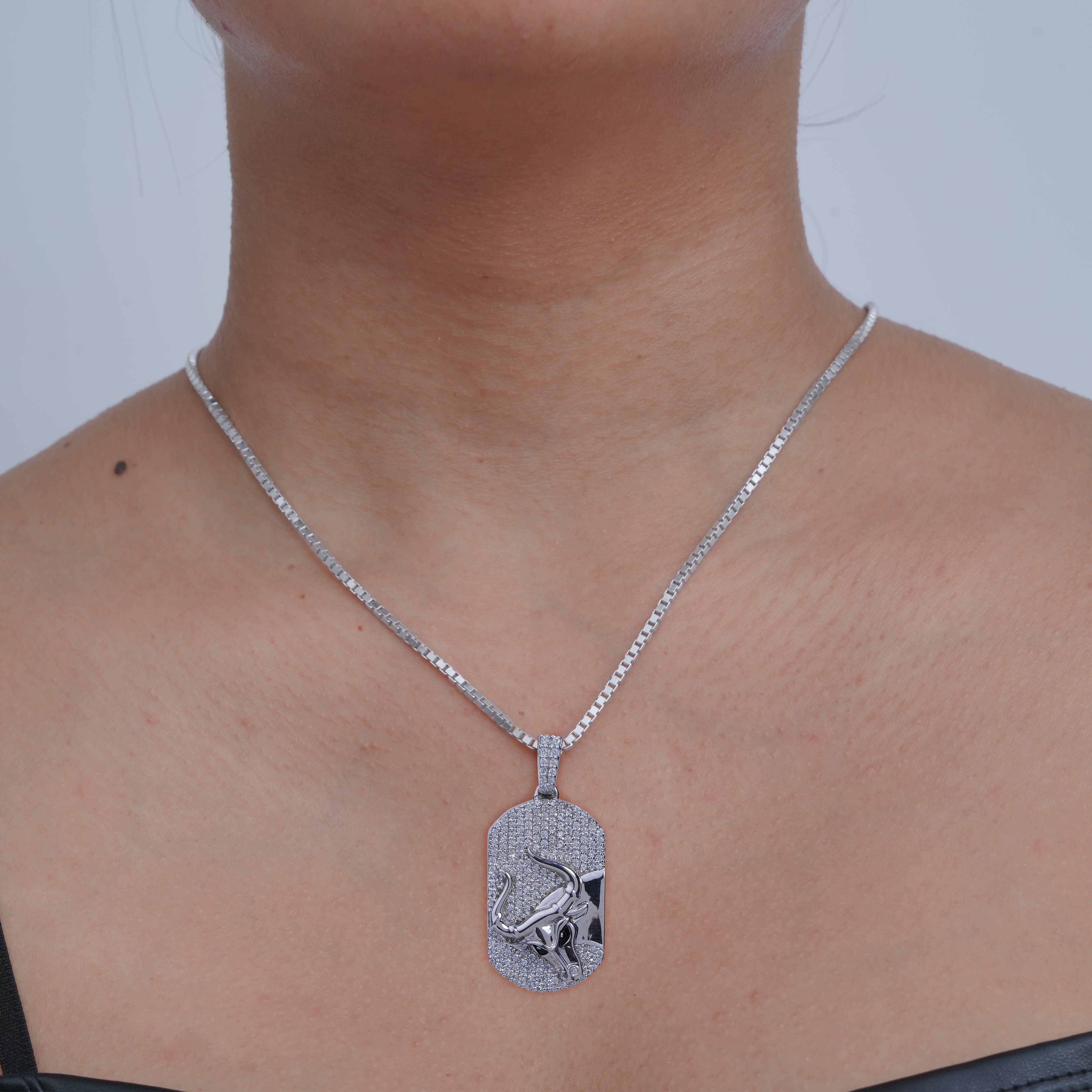 Taurean Bull Pendant Necklace Taurus Zodiac Iced Out Jewelry