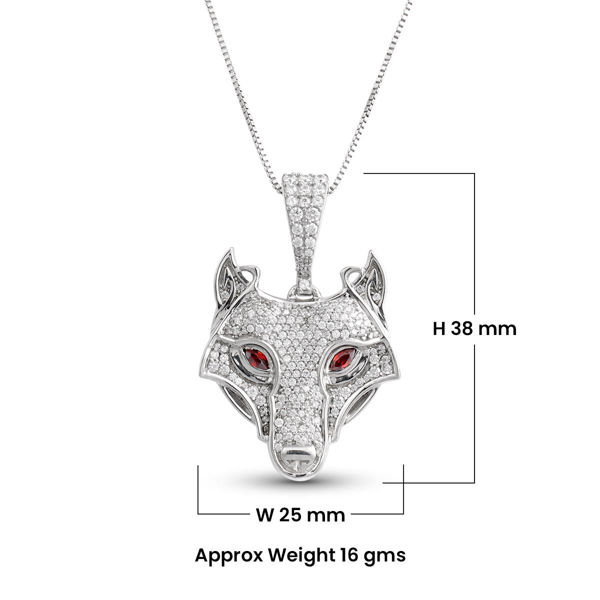 Icedout Viking Wolf Pendant Necklace Hip Hop Animal Jewelry Sterling Silver