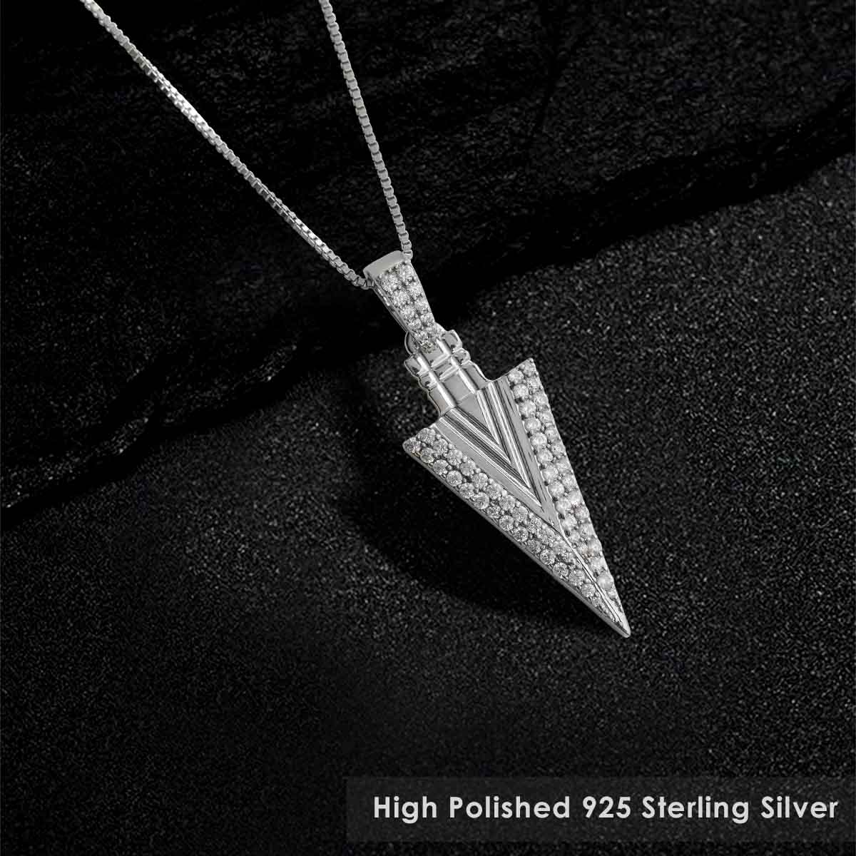 Gungnir Pendant Viking Necklace Odin's Spear Head Norse Jewelry Sterling Silver