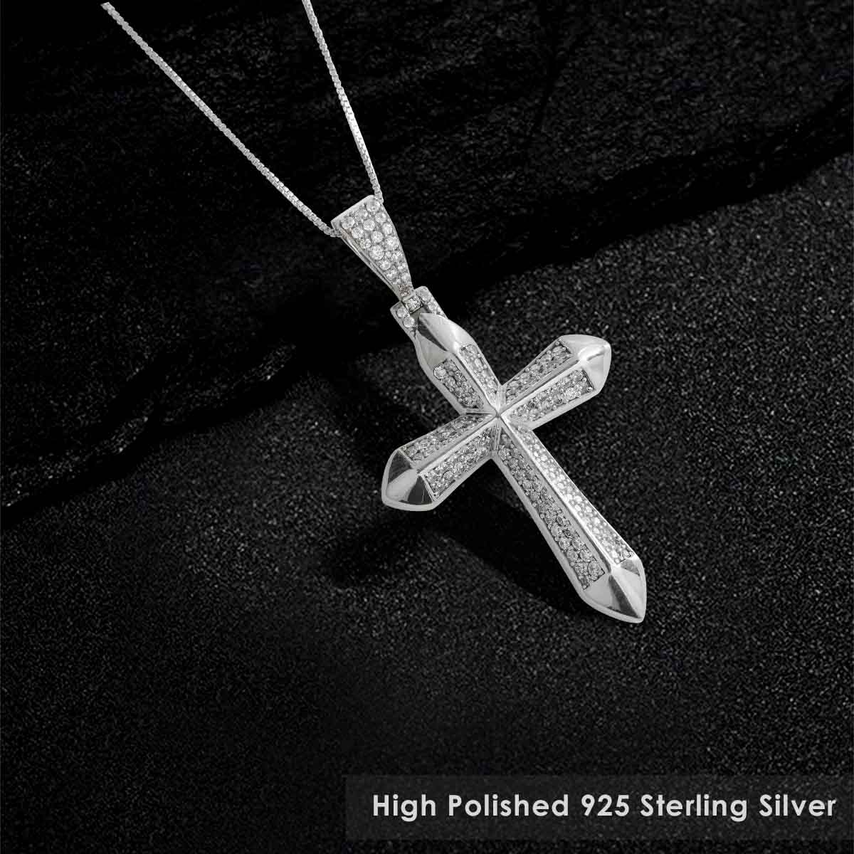 アクセサリー Holy Grave Platin Silver Cross Pendant