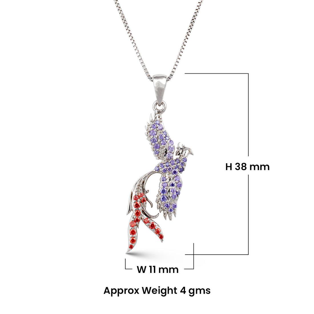Phoenix Necklace Pendant Rising Mythical Bird Necklace Phoenix Jewelry Sterling Silver