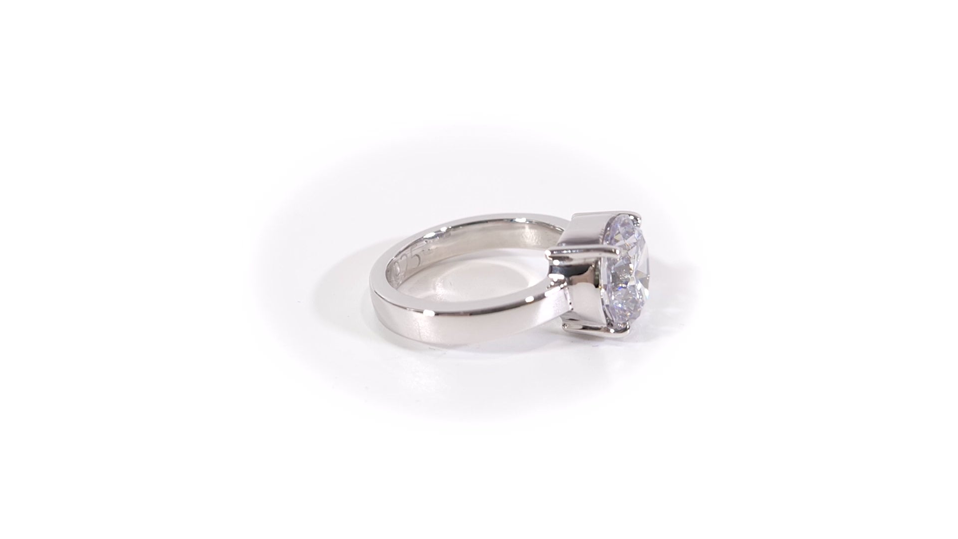 Solitaire 2.0CT Diamond Ring Solitaire Diamond Engagement Ring Silver
